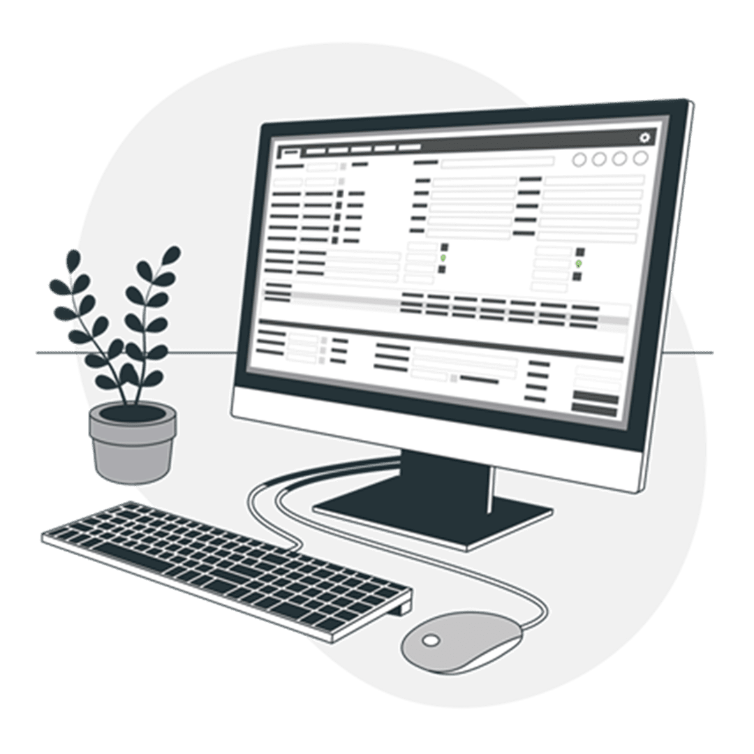 Job creation computer TMS vector image