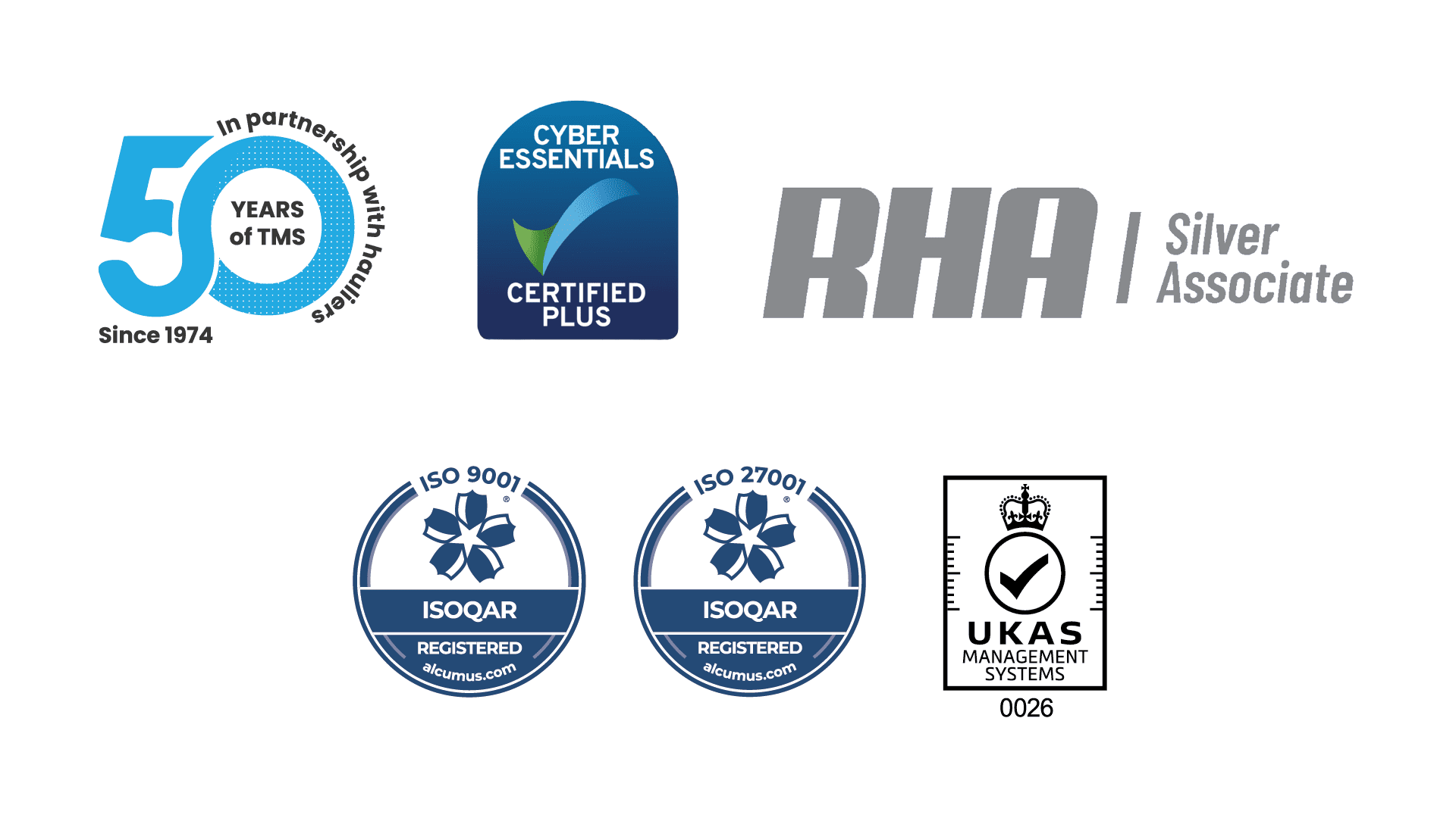 Cyber Essentials accreditation RHA logo ISO logo